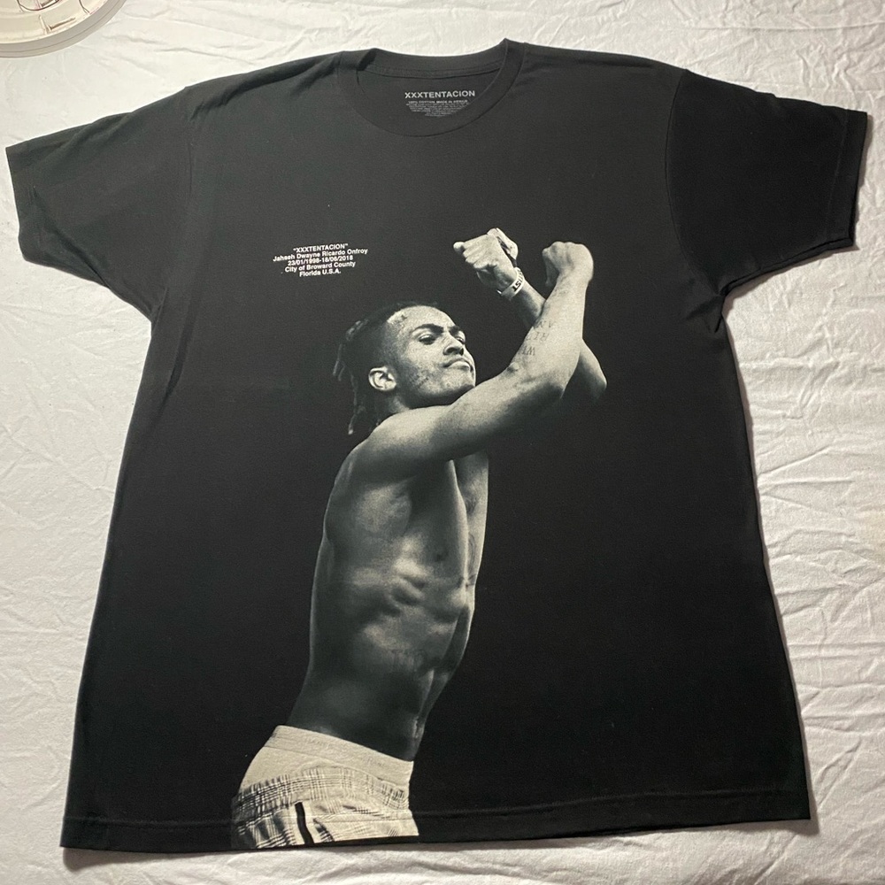 XXXTENTACION all over print rap tee black t shirt